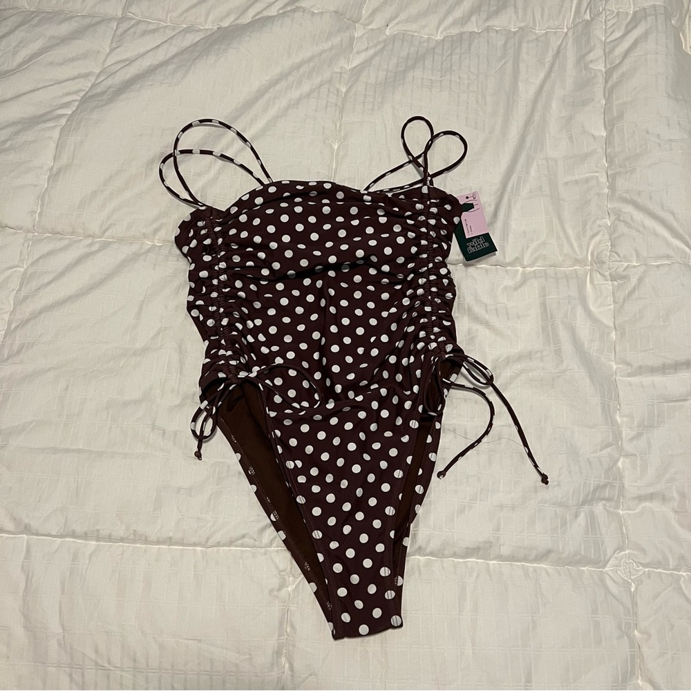 Wild Fable Brown and White One Piece